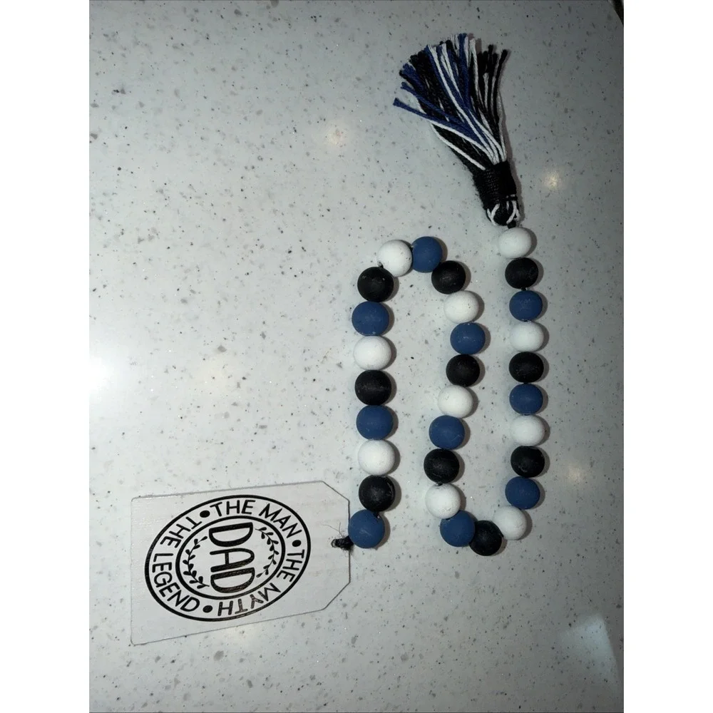 Father's Day Handmade Wood Bead Garland‎ The Man The Myth The Legend Decor Gift